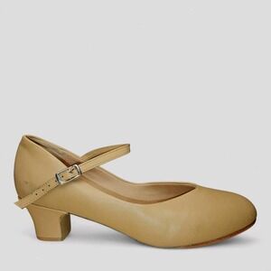 Bloch Broadway Lo Character Dance Shoes Size 9.5 WIDE Tan Nude Low Heel S0379L